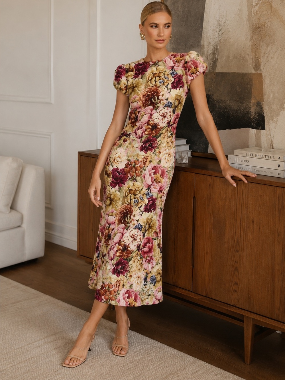Mestiza New York Perla Floral Midi Dress Sz 6 NWT